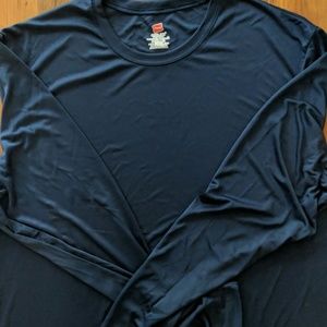 Hanes mens long sleeve workout shirt